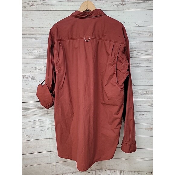 Columbia Shirt Mens‎ Size XLT Red Fishing Long Sleeve Button Up Vented Roll Tab - Picture 2 of 10